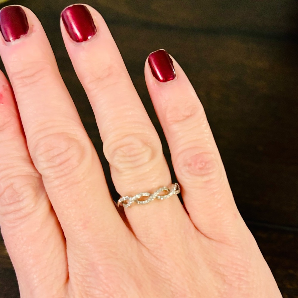 Delicate Diamond Ring. Size 4